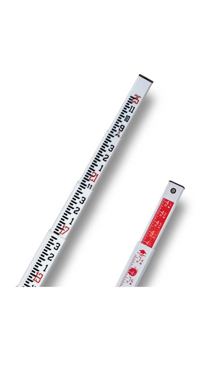 SitePro 11-SPR25-C 25-ft Surveyor’s Fiberglass Leveling Rod (SVR-type), Inches