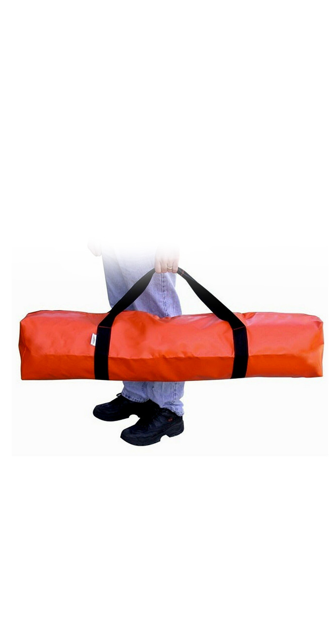 Fold & Roll 36" Sign with Stand non reflective with 2ea Safety Flags - SURVEY CREW AHEAD