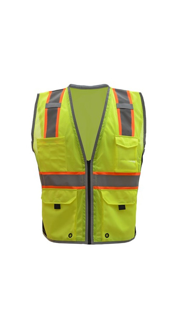 GSS Safety Vest CLASS 2 HYPE-LITE SAFETY VEST W/BLACK SIDE