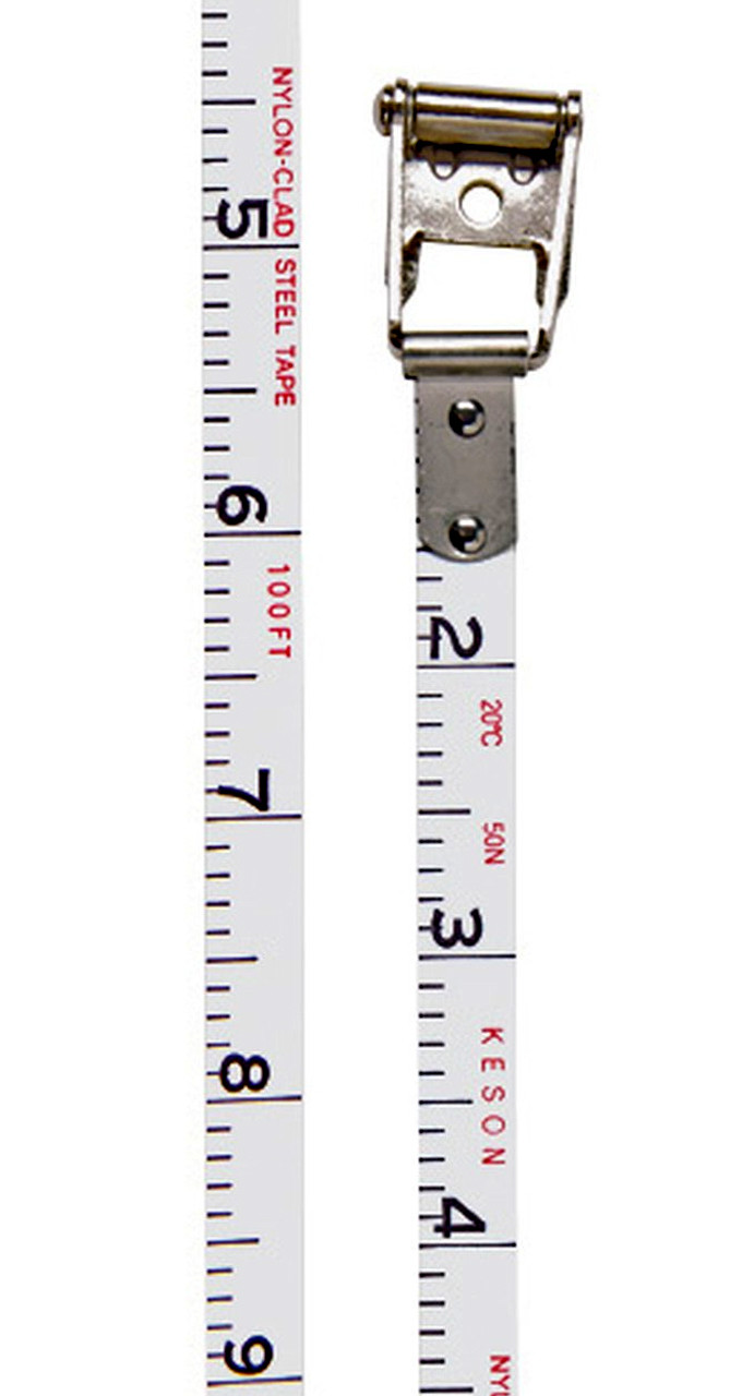 Keson NRS10200H 3X High Speed Rewind 200ft. Zero at End of Hook, NyClad Steel Feet & 10ths