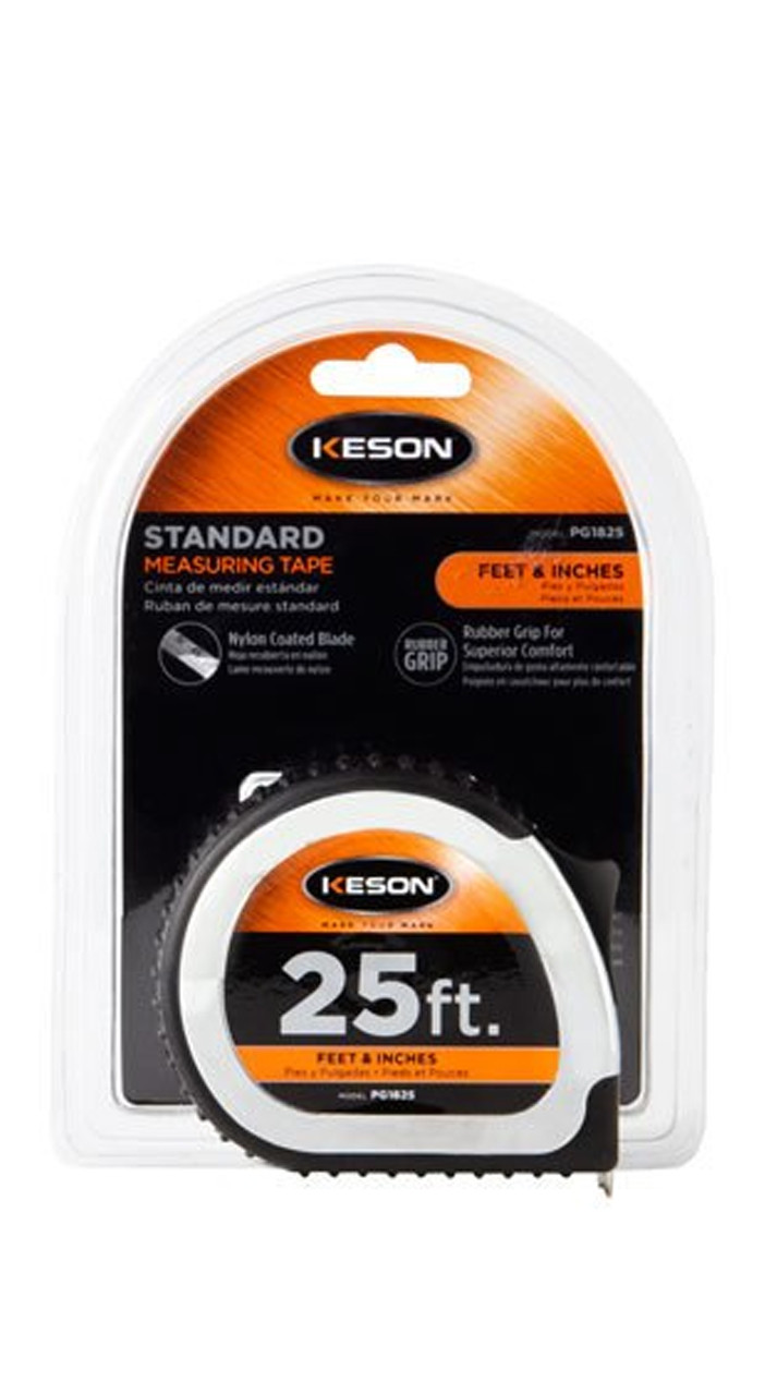 Keson Pocket Tape 25 ft 10ths & 100ths