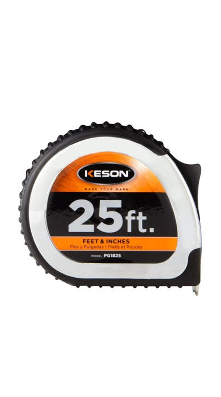 Keson Pocket Tape 25 ft 10ths & 100ths