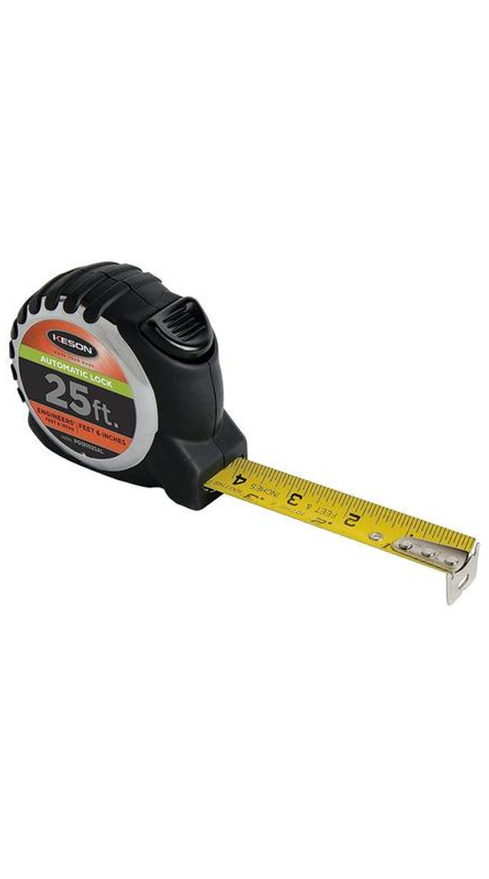 Keson Pro Series AutoLock Measuring Tape, ft. 10ths/Metric
