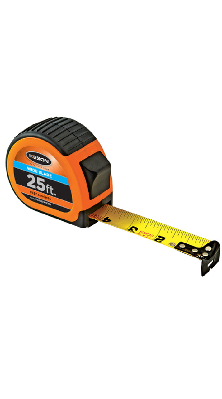 Keson Tape Pocket 25ft 10ths & 8ths, Wide Blade