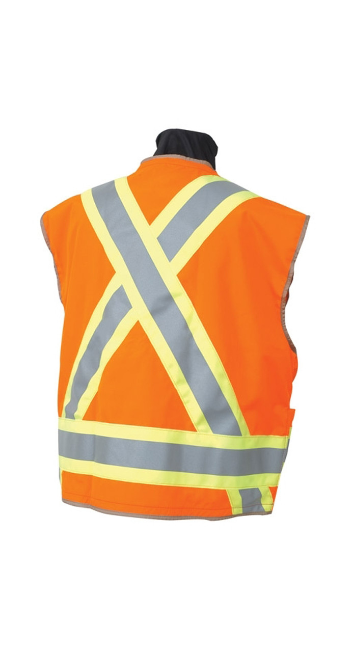 SECO 8260 U.S. and Canadian Dual Standard Safety Utility Vest Flo Orange