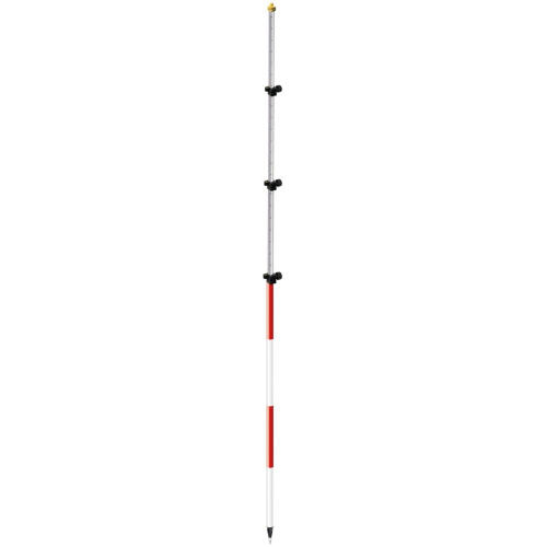 SitePro 15-ft Twist-Lock Prism Pole, Red/White, 10ths/ Metric 07-4715-TMA